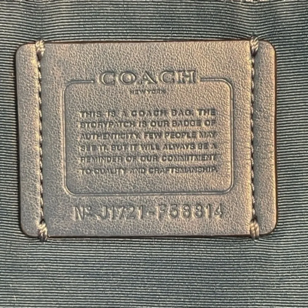 COACH Unisex Blue Nylon and Leather Medium size Backpack F58814 Vintage - Picture 12 of 13